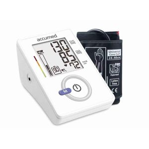 فشارسنج دیجیتال بازویی اکیومد مدل aw150f با قابلیت اندازه‌گیری ضربان قلب تشخیص آریتمی حافظه 90 عددی و نمایش میانگین نتایج مناسب بازوبند 24 تا 36 سانتی‌متر