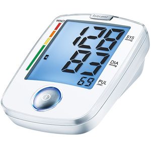 فشارسنج دیجیتال بازویی بیورر مدل bm44 با نمایشگر بزرگ lcd قابلیت تشخیص آریتمی هشدار خطا حافظه دو کاربر مناسب بازو 22 تا 30 سانتی‌متر و خاموشی خودکار