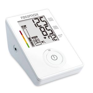 فشارسنج دیجیتال بازویی رزمکس مدل cf155f با تکنولوژی real fuzzy هشدار آریتمی نشانگر ریسک فشارخون 90 حافظه نمایش میانگین سه اندازه‌گیری و امکان اتصال آداپتور