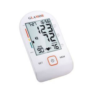 فشارسنج دیجیتال بازویی گلامور مدل pg 800b19 با قابلیت اعلان صوتی فارسی تشخیص آریتمی قلب حافظه 90 جایگاه دو عدد کاف سایز 22 تا 42 سانتی‌متر و عملکرد با برق و باتری