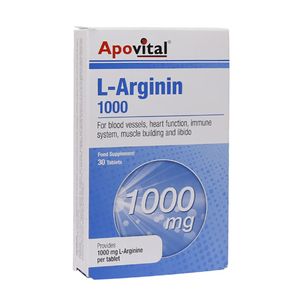 قرص ال آرژنین آپوویتال   1000 میلی گرم بسته 30 عددی