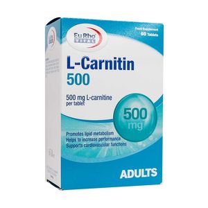 قرص ال کارنیتین یوروویتال  500 میلی گرم بسته 60 عددی
