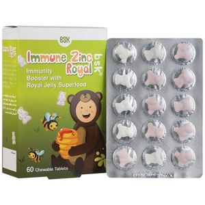 قرص جویدنی ایمیون زینک با طعم پنچ میوه بی اس کی بسته 60 عددی