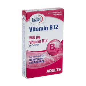 قرص ویتامین b12 یوروویتال بسته 60 عددی