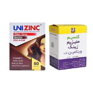 قرص کلسیم منیزیم زینک ویتامین d3 دینه و قرص 15 میلی گرمی یونی زینک