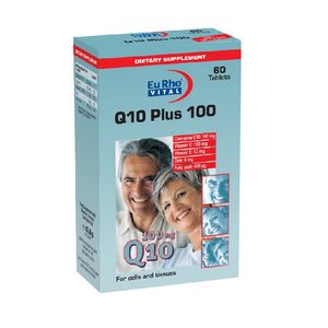 قرص کیوتن پلاس یوروویتال   100 میلی گرم بسته 60 عددی