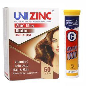 قرص یونی زینک لیبرتی سوییس و جوشان ویتامین c 1000 میلی گرم‌ های هلث