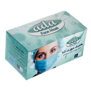 ماسک تنفسی آدا مدل ad mlt بسته 50 عددی