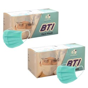 ماسک تنفسی بی ای آی 3 لایه مدل ma g 50 2 بسته 100 عددی