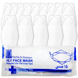 ماسک تنفسی دیباطب مدل ساده بسته 15 عددی