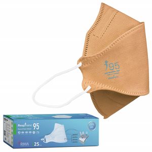 ماسک تنفسی ریما مدل سه بعدی n95 نانوالیاف کد dark f95 بسته 25 عددی