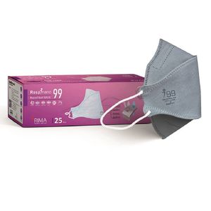 ماسک تنفسی ریما مدل سه بعدی n99 نانوالیاف رسپی نانو بسته 25 عددی