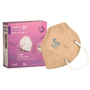 ماسک تنفسی ریما مدل وی تایپ n99 نانو الیاف کد dark n99 بسته 10عددی