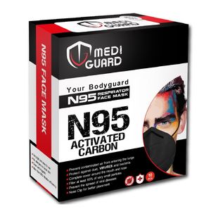 ماسک تنفسی مدی گارد مدل n95 کربن اکتیو بسته 10 عددی