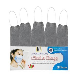 ماسک تنفسی ویستا ماسک مدل 3d کد 09 بسته 25 عددی