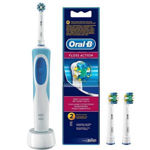 مسواک برقی اورال بی مدل vitality cross action به همراه سری یدک مدل brush heads floss action بسته 2 عددی