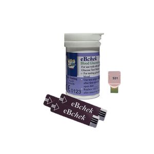 نوار تست قند خون ای بی چک مدل eb001 بسته 50 عددی