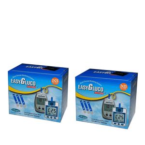 نوار تست قند خون اینفوپیا مدل easygluco دو بسته 50 عددی
