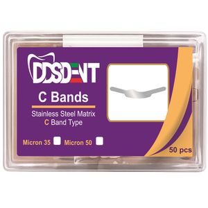نوار ماتریکس دندانپزشکی دی دی اس دنت مدل c band بسته 50 عددی