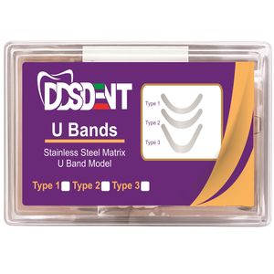 نوار ماتریکس دندانپزشکی دی دی اس دنت مدل u band بسته 50 عددی