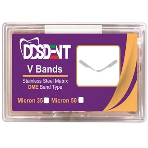 نوار ماتریکس دندانپزشکی دی دی اس دنت مدل v band بسته 50 عددی