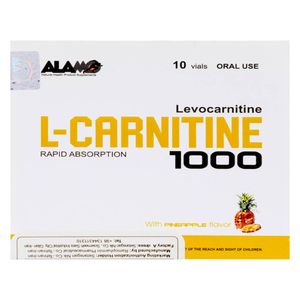 ویال خوراکی ال کارنیتین 1000 آناناس آلامو بسته 10 عددی