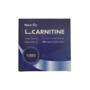 ویال خوراکی ال کارنیتین 1000 میلی گرم نورم لایف بسته 10 عددی