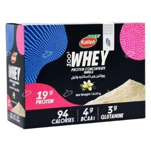 پروتئین وی با طعم وانیل کاله پرو   25 گرم بسته 12 عددی
