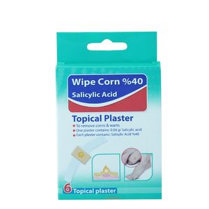 چسب برطرف کننده میخچه و زگیل وایپ کورن مدل salicylic acid بسته بندی 6 عددی
