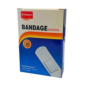 چسب زخم اسمایل پلاس مدل sensitive کد 8276 بسته 30 عددی