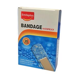 چسب زخم اسمایل پلاس مدل waterproof کد 8320 بسته 20 عددی