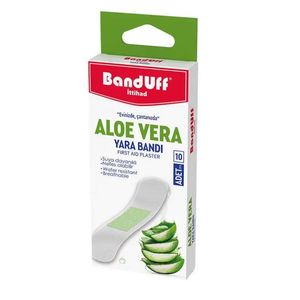 چسب زخم باندوف مدل aloe vera بسته 10 عددی