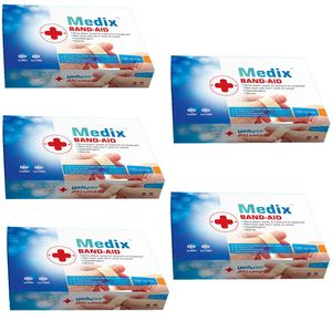 چسب زخم مدیکس مدل hypoallergic مجموعه 5 عددی