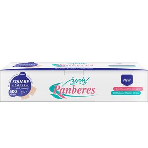 چسب زخم مربعی پنبه ریز مدل square strips بسته 500 عددی