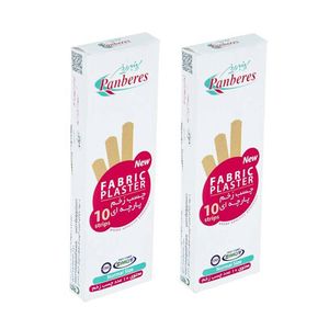 چسب زخم پنبه ریز مدل fabric مجموعه 2 عددی