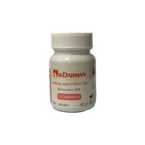 ژل بی حسی دندانپزشکی نیک درمان مدل topical anesthetic وزن 40 گرم