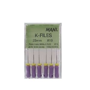 کا فایل دندانپزشکی مانی مدل 10 25mm بسته 6 عددی