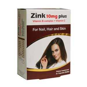 کپسول زینک پلاس 10 میلی گرمی به همراه ویتامین ب و ث هگمتان داروی غرب بسته 45 عددی