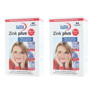 کپسول زینک پلاس یوروویتال   10 میلی گرم دو بسته 60 عددی
