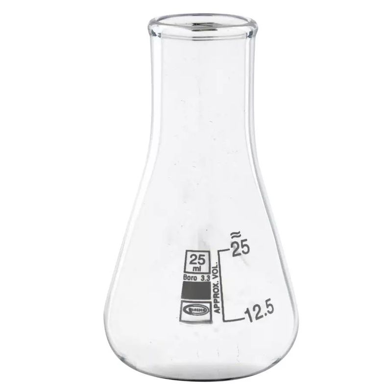 ارلن آزمایشگاهی گلاسکو کد ml 25 ظرفیت 25 میلی لیتر