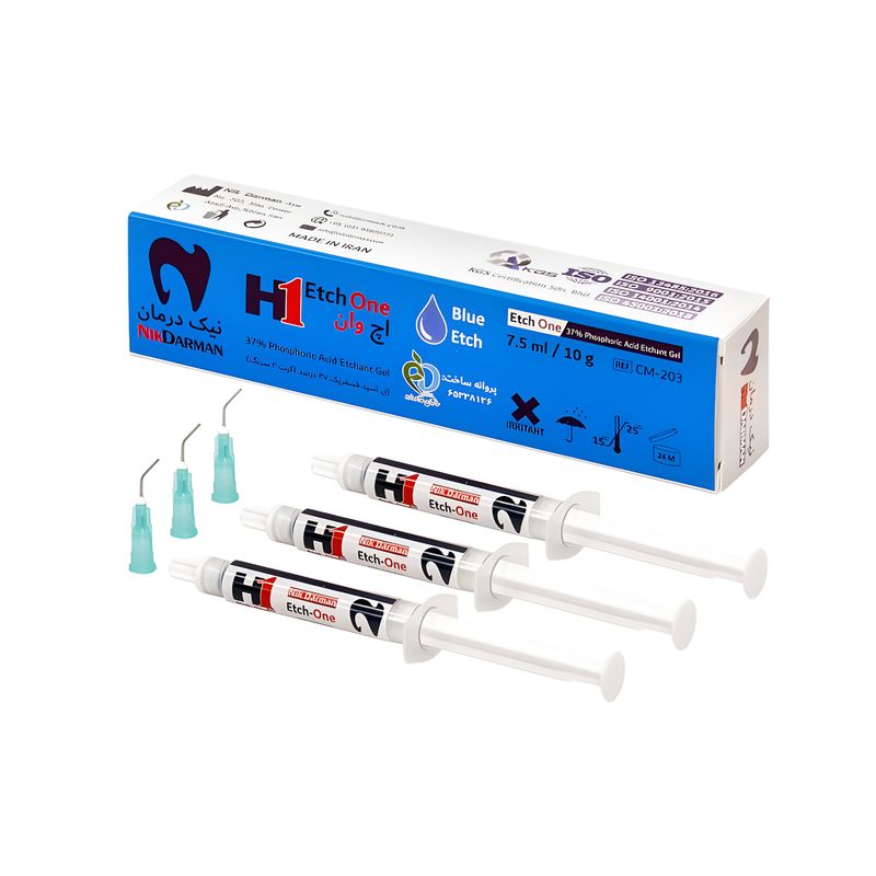 اسید اچ نیک درمان مدل etch one eco  حجم 7.5 میلی لیتر بسته 3 عددی