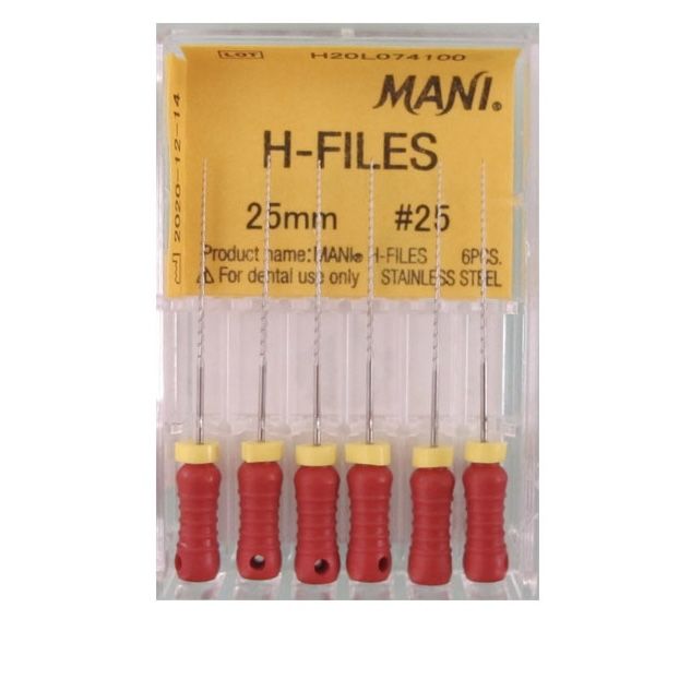 اچ فایل دندانپزشکی مانی مدل 25 25mm بسته 6 عددی