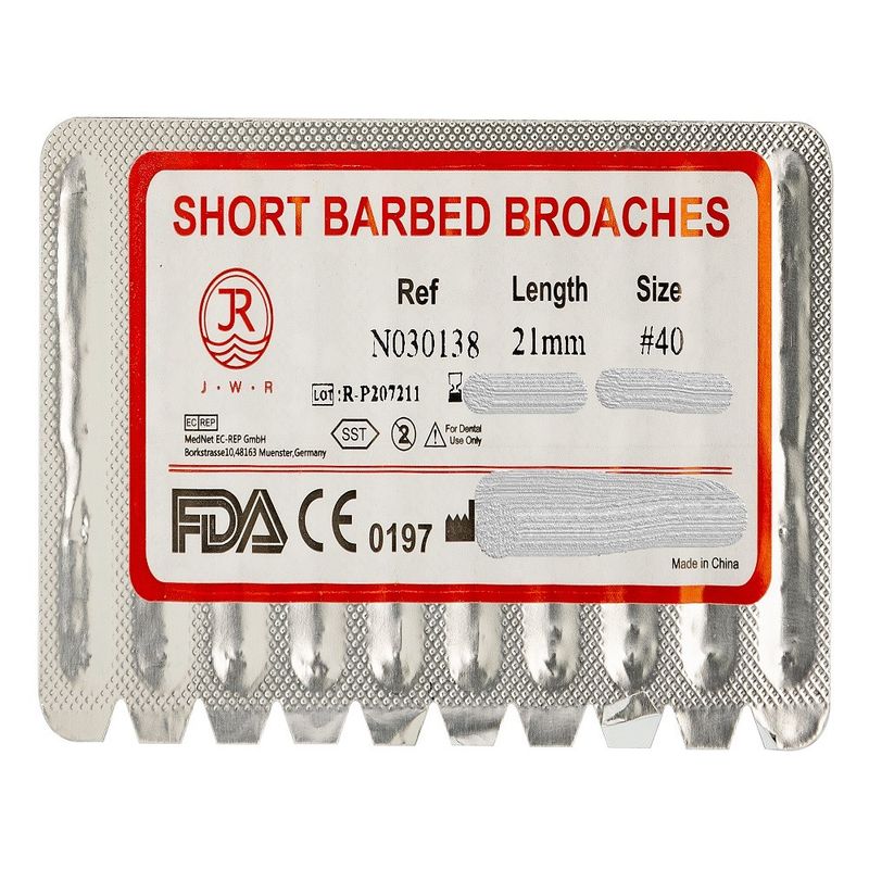 باربروچ دندانپزشکی جی دبلیو آر مدل broache 40 بسته 10 عددی
