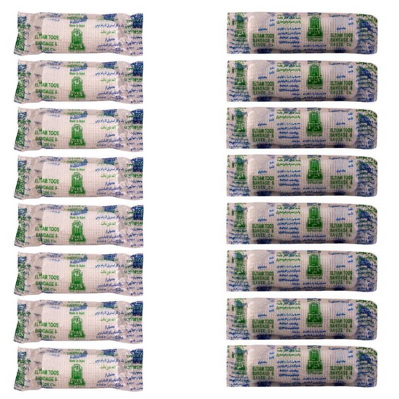 باند پانسمان طبی التیام توس مدل double 7 10 180 بسته 18 عددی