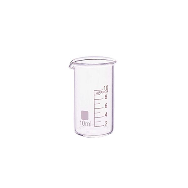 بشر آزمایشگاهی مدل beaker ظرفیت 10 میلی لیتر