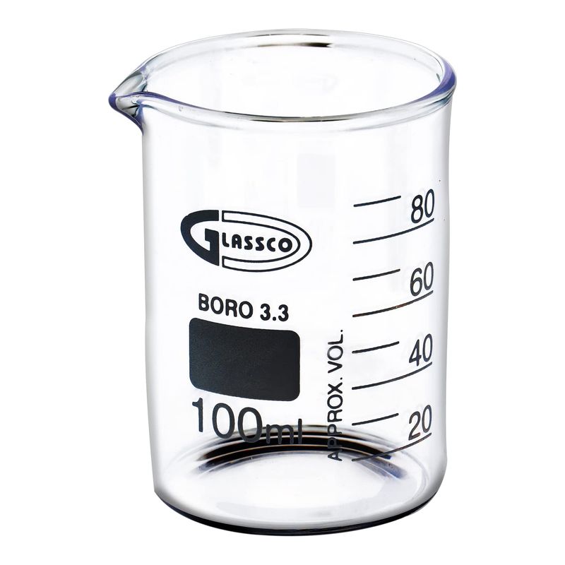 بشر آزمایشگاهی گلاسکو مدل pyrex ظرفیت 100 میلی لیتر