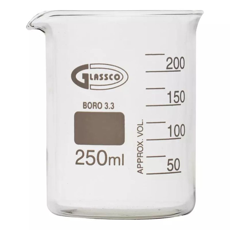 بشر آزمایشگاهی گلاسکو مدل pyrex ظرفیت 250 میلی لیتر