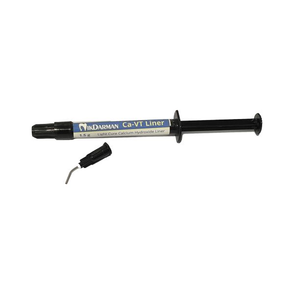 دایکال نوری کلسیم هیدروکساید لایت کیور نیک درمان مدل ca vt liner وزن 1.5 گرم