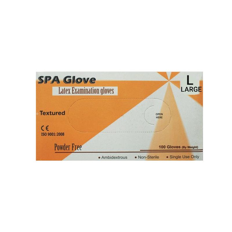 دستکش لاتکس اس پی آ مدل 01l سایز لارژ بسته 100 عددی