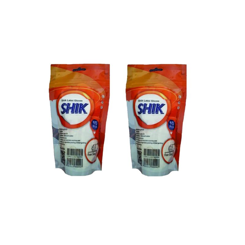دستکش لاتکس شیک مدل dl102 سایز لارج 2 بسته 10 عددی
